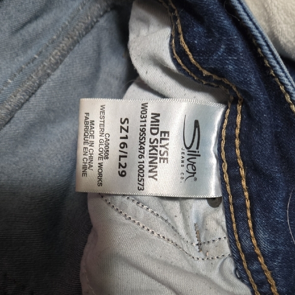 Silver Jeans Dark Blue Mid Skinny - Picture 2 of 3